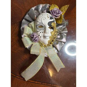 Vintage Miniature Venetian Masquerade 6" Mask 67-22